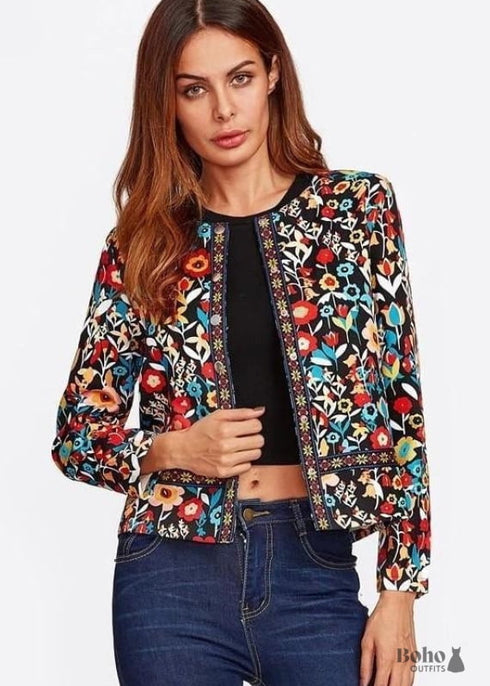 Chaqueta corta estilo boho chic